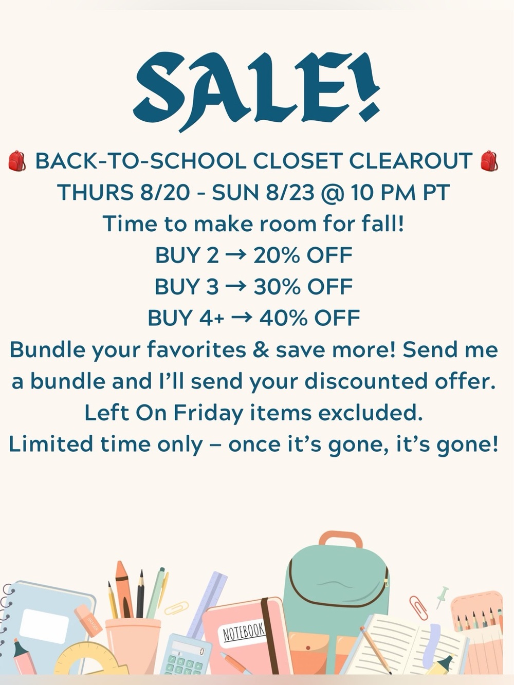 SALE | Back to School Sale! 🎒👗👖